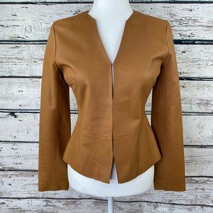 Banana Republic Women's Size 0 Tan Leather Jacket MINT